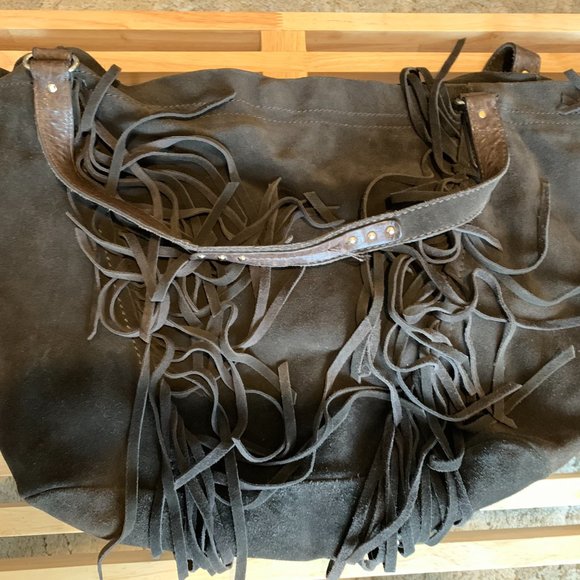 Suede Fringe Bag - Picture 1 of 2